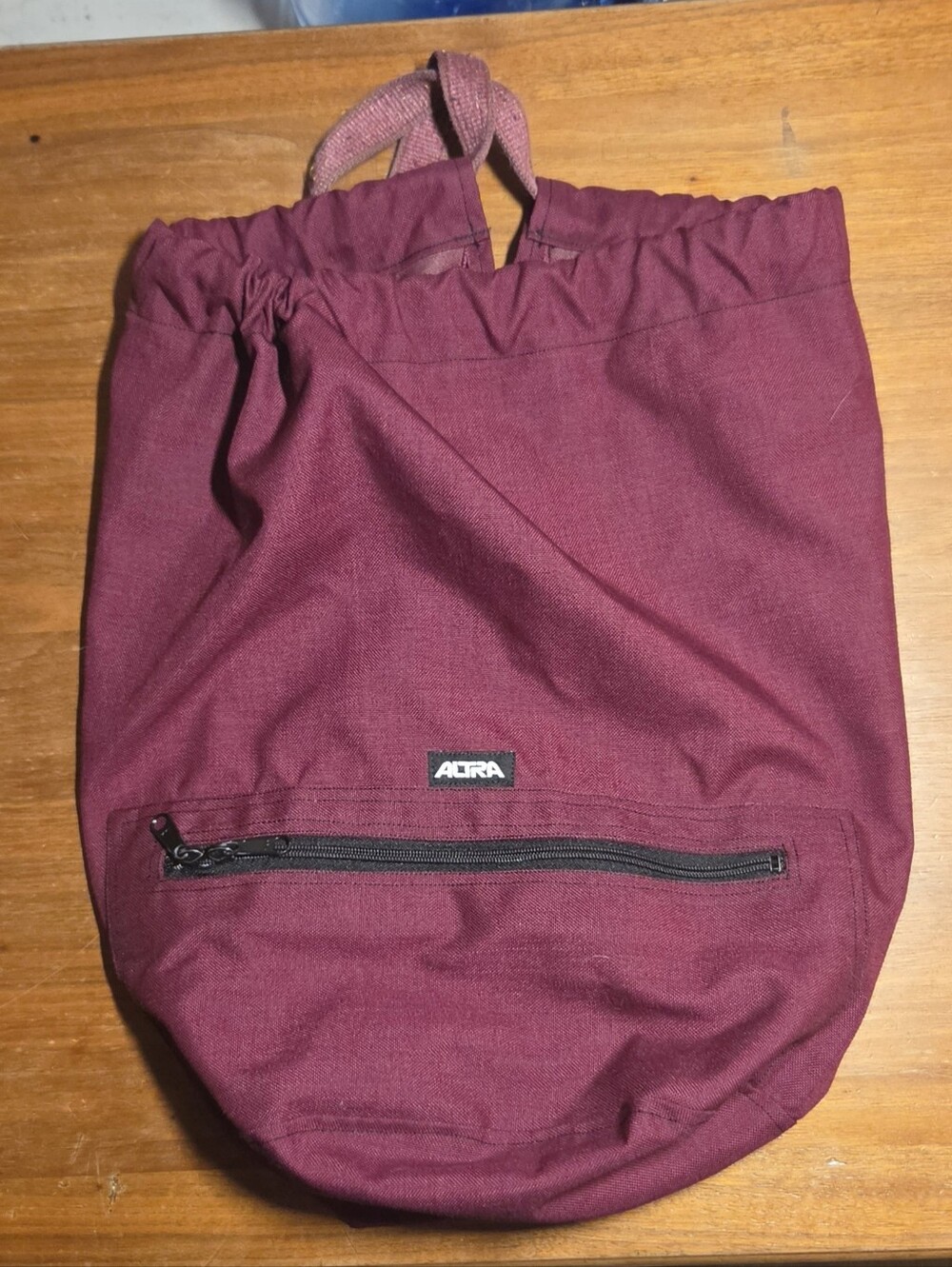 VTG ALTRA Boulder CO Cinch Sack Gym Bag Burgundy Nylon Retro Mountain Gear USA